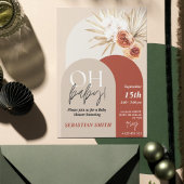 Wildflower Boho Baby shower Uitnodigen - Genderneu Kaart