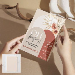 Wildflower Boho Baby shower Uitnodigen - Genderneu Kaart