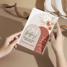 Wildflower Boho Baby shower Uitnodigen - Genderneu Kaart