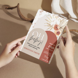 Wildflower Boho Baby shower Uitnodigen - Genderneu Kaart