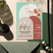 Wildflower Boho Baby shower Uitnodigen - Genderneu Kaart