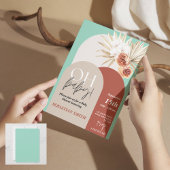 Wildflower Boho Baby shower Uitnodigen - Genderneu Kaart