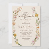 Wildflower Boho Baby shower Uitnodiging (Voorkant)