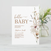 Wildflower Boho Baby shower Uitnodiging (Staand voorkant)