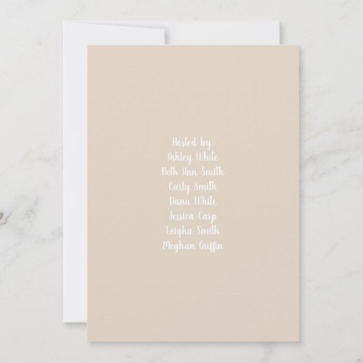 Wildflower Boho Baby shower Uitnodiging (Achterkant)