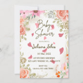 Wildflower Boho Baby shower Uitnodiging (Voorkant)