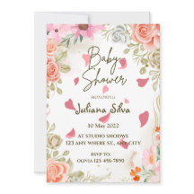 Wildflower Boho Baby shower Uitnodiging