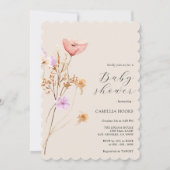 Wildflower Boho Baby shower Uitnodiging (Voorkant)