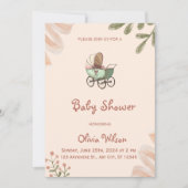 Wildflower Boho Baby shower Uitnodiging (Voorkant)