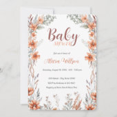 Wildflower Boho Baby shower Uitnodiging (Voorkant)