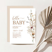 Wildflower Boho Baby shower Uitnodiging