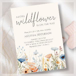 Wildflower Boho Baby shower Uitnodiging
