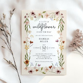 Wildflower Boho Baby shower Uitnodiging