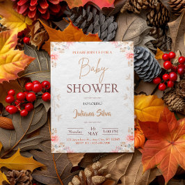 Wildflower Boho Baby shower Uitnodiging