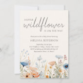 Wildflower Boho Baby shower Uitnodiging (Voorkant)