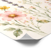 Wildflower Boho Baby Shower Welkom Bord Poster (Hoek)
