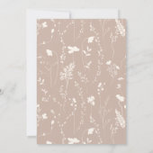 Wildflower Boho Baby shower Woodsy Elegant Kaart (Achterkant)