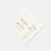 Wildflower Boho Beige bruiloft Servet (Hoek)