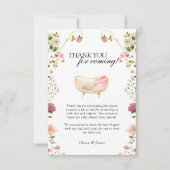 Wildflower Boho Bloemen Geslacht Neutraal Baby sho Bedankkaart (Voorkant)