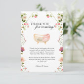 Wildflower Boho Bloemen Geslacht Neutraal Baby sho Bedankkaart (Staand voorkant)