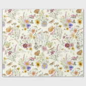Wildflower boho bloemen inpakpapier (Vlak)