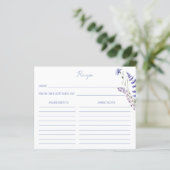 Wildflower boho bloemen recept kaart (Staand voorkant)
