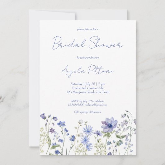 Wildflower boho bloemen vrijgezellenfeest kaart (Voorkant)