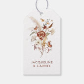 Wildflower BOHO Bloemen Waterverf Bruids Bruiloft Cadeaulabel (Voorkant)