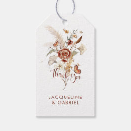 Wildflower BOHO Bloemen Waterverf Bruids Bruiloft Cadeaulabel