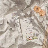 Wildflower Boho bloementuin Alles in een bruiloft Kaart