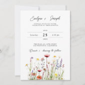 Wildflower Boho bloementuin Alles in een bruiloft Kaart (Voorkant)