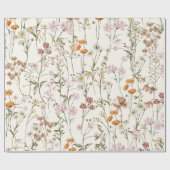 Wildflower Boho Bloom Garden Boho Cadeaupapier (Vlak)