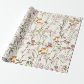 Wildflower Boho Bloom Garden Boho Cadeaupapier (Uitgerold)