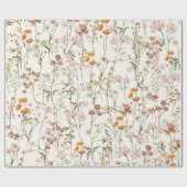 Wildflower Boho Bloom Garden Boho Cadeaupapier (Vlak)