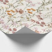 Wildflower Boho Bloom Garden Boho Cadeaupapier (Hoek)