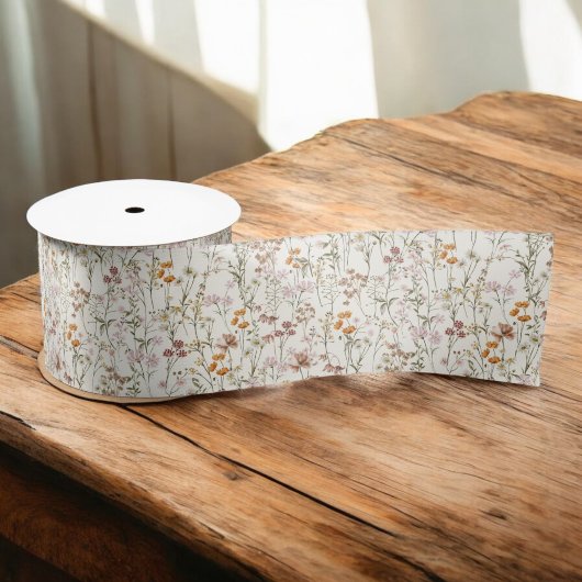 Wildflower Boho Bloom Garden Boho Satijnen Lint