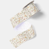 Wildflower Boho Bloom Garden Boho Satijnen Lint (Achterkant)