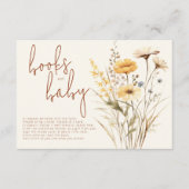 Wildflower Boho Boks voor Baby Informatiekaartje (Voorkant)