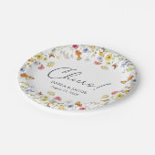 Wildflower Boho Botanische Cheers Wedding Shower Papieren Bordje (Gekanteld)