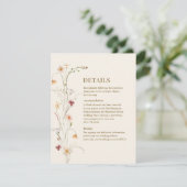 Wildflower Boho | botanische Kaart (Staand voorkant)