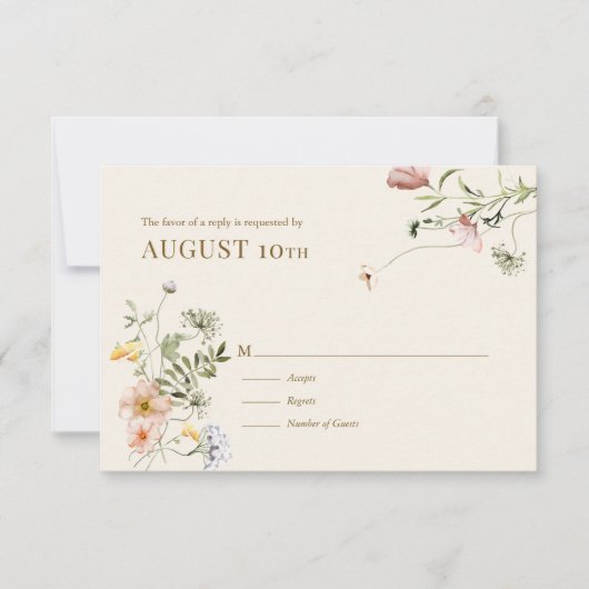 Wildflower Boho | Botanische respons Kaart (Voorkant)