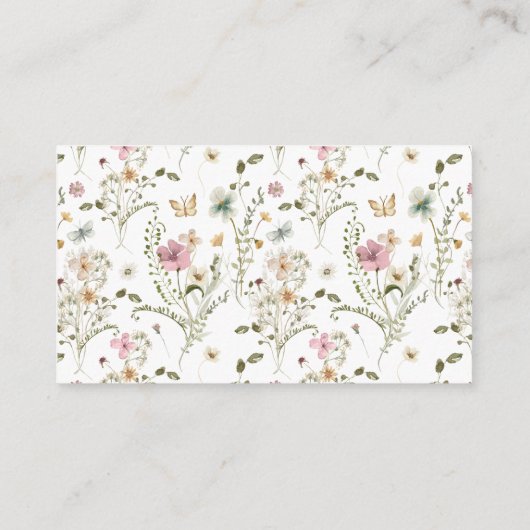 Wildflower Boho Bridal Display Douche Informatiekaartje (Achterkant)
