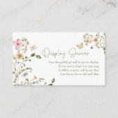 Wildflower Boho Bridal Display Douche Informatiekaartje (Voorkant)
