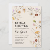 Wildflower Boho Bridal Shower Kaart (Voorkant)