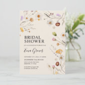 Wildflower Boho Bridal Shower Kaart (Staand voorkant)