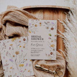 Wildflower Boho Bridal Shower Kaart