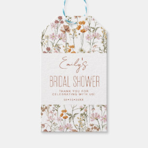 Wildflower Boho Bruidsuitnodiging Bedankt In Bloom Cadeaulabel