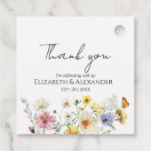 Wildflower Boho Bruiloft dank u Bedankjes Labels (Achterkant)