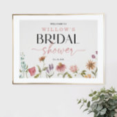 Wildflower Boho Bruiloft Feest Welkomstbord Poster