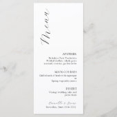 Wildflower Boho Bruiloft Menu (Voorkant)